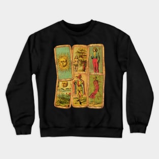 Antique Marseille Tarot Crewneck Sweatshirt